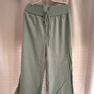 Open Edit Wide-Leg Pants - Minty Teal Green, Size L, from Nordstrom